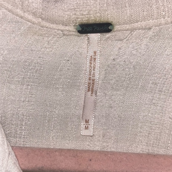 Free People White Button Down Sheer Shirt - Picture 4 of 4